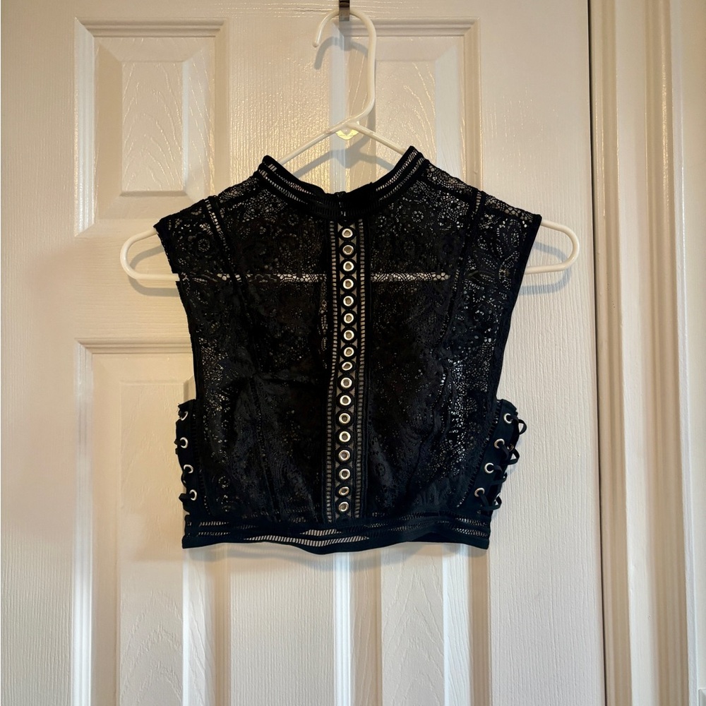 Victoria’s Secret lace see through crop top bralette, small